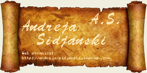 Andreja Šiđanski vizit kartica